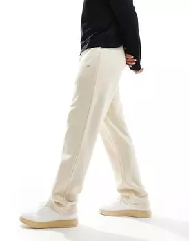 Широкие брюки-джоггеры с логотипом кремового цвета New Era