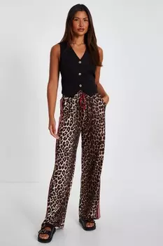 Широкие брюки-джоггеры с принтом животных из камня QUIZ Clothing