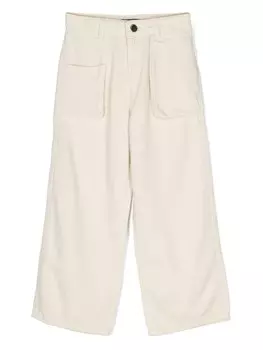 Широкие брюки Emporio Armani Kids, нейтральный цвет