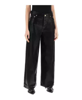 Широкие брюки Ganni, черный