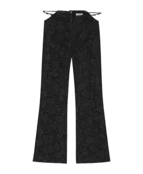 Широкие брюки Ganni, черный