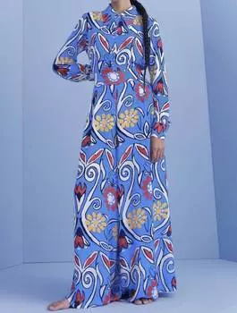 Широкие брюки Gaspar в синем цвете Multi De Loreta