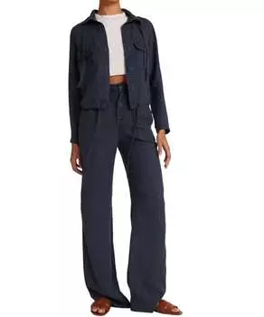 Широкие брюки Greta с плиссировкой темно-синего цвета Bella Dahl