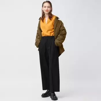 Широкие брюки GU, черный