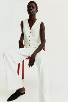 Широкие брюки H&M, белый