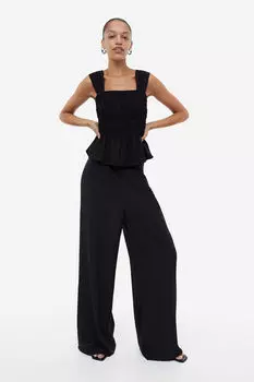Широкие брюки H&M, черный