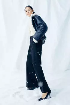 Широкие брюки H&M, черный