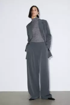 Широкие брюки H&M, серый