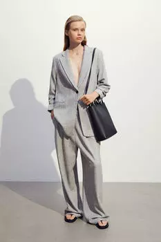 Широкие брюки H&M, серый