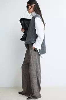 Широкие брюки H&M, серый