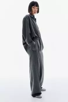 Широкие брюки H&M, серый