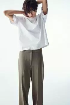 Широкие брюки H&M, серый