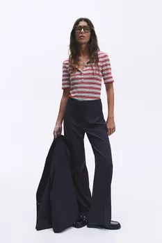 Широкие брюки H&M, синий