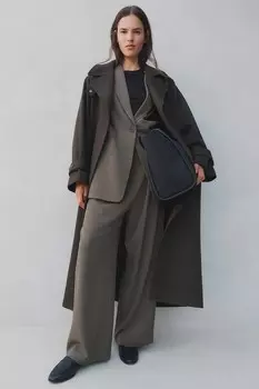 Широкие брюки H&M, зеленый