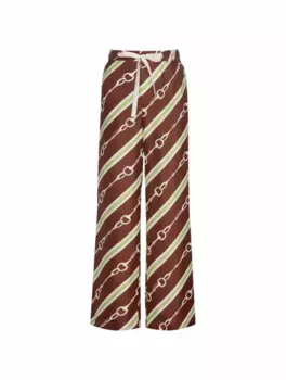 Широкие брюки Horsebit Gucci, мультиколор