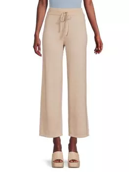 Широкие брюки из 100% кашемира Saks Fifth Avenue, цвет Sand