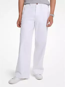 Широкие брюки из эластичного хлопка Michael Kors, белый