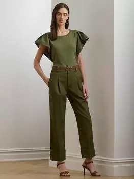 Широкие брюки из эластичного хлопка Ralph Lauren, цвет Olive Grove