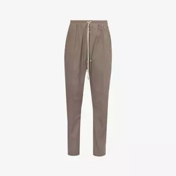 Широкие брюки из эластичного хлопка с завязками на талии Rick Owens, цвет dust