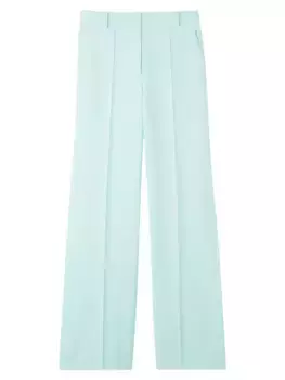 Широкие брюки из эластичного кади Collection Line St. John, цвет mint