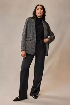 Широкие брюки из атласа Mint Velvet, черный