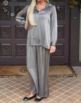 Широкие брюки из атласа в цвете Fandango TEMPO PARIS