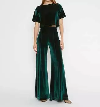 Широкие брюки из бархата цвета изумруд RIPLEY RADER, цвет emerald