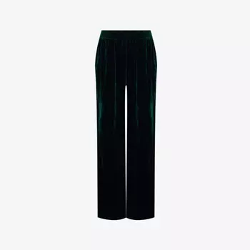 Широкие брюки из бархата с полосками по бокам Aspiga, зеленый