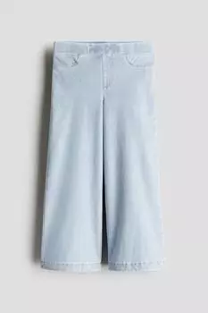 Широкие брюки из денима H&M, синий