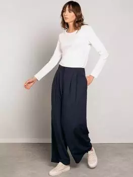 Широкие брюки из драпа Celtic & Co., темно-синий