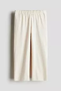 Широкие брюки из джерси H&M, бежевый