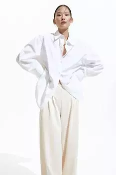 Широкие брюки из джерси H&M, бежевый