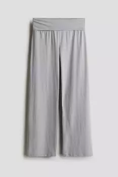 Широкие брюки из джерси H&M, серый