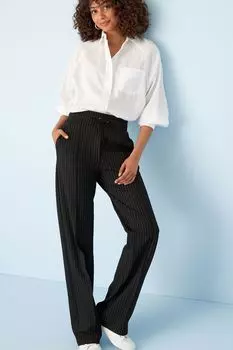 Широкие брюки из джерси Next, черный