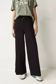 Широкие брюки из джерси Next, черный