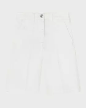 Широкие брюки из габардина Girl'd Versace, цвет Bianco