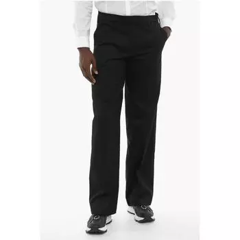 Широкие брюки из хлопчатобумажной ткани стретч-труба Neil Barrett, Black