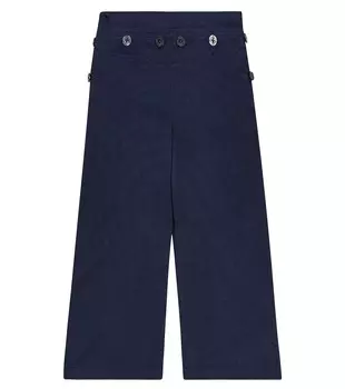 Широкие брюки из хлопка Polo Ralph Lauren Kids, синий