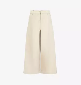 Широкие брюки из хлопка в стиле диско Weekend Max Mara, желтый