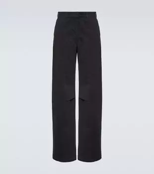 Широкие брюки из хлопкового твила pm Entire Studios, черный