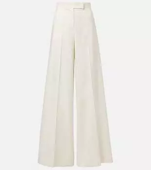 Широкие брюки из хлопковой смеси Finish Max Mara, белый