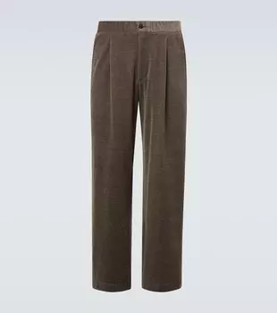 Широкие брюки из хлопковой смеси Giorgio Armani, Almond/Magogany Fanc