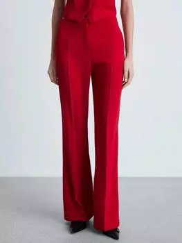 Широкие брюки из игуаны Mango, красный