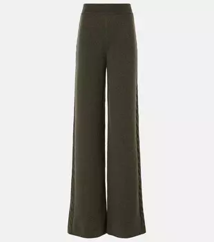 Широкие брюки из кашемира Napier Loro Piana, цвет dusky moss melange