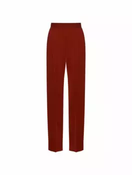 Широкие брюки из крепа AGNONA, бордовый