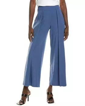 Широкие брюки из крепа Anne Klein Cool без застежки, синий