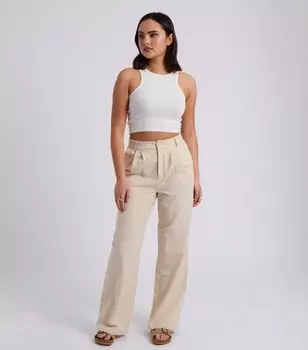 Широкие брюки из льняной смеси Urban Bliss Stone Urban Bliss, светло-серый