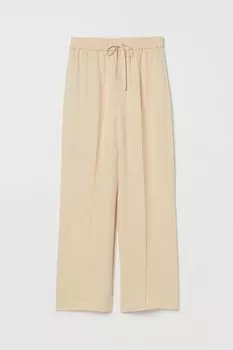 Широкие брюки из лиоцелла H&M, светло-бежевый