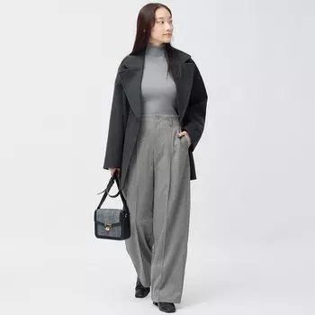 Широкие брюки из начесанного джерси GU, серый