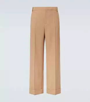 Широкие брюки из натуральной шерсти Virgin Wool Valentino, New Camel